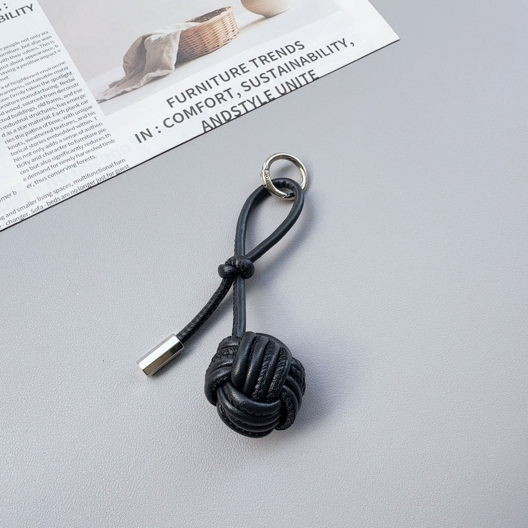 Stylish Knotted Leather Keychain Kalsten