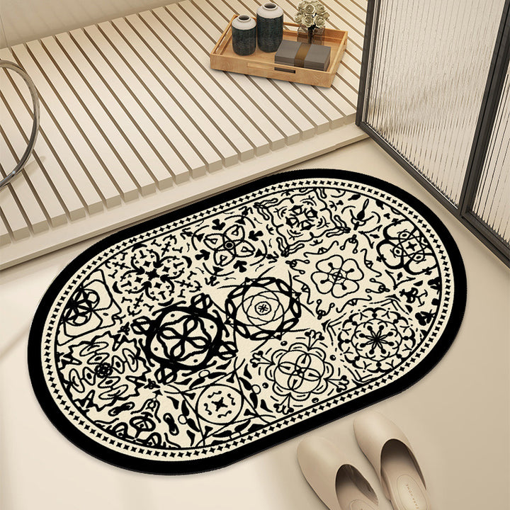 Artistic Patterned Bath Mat
