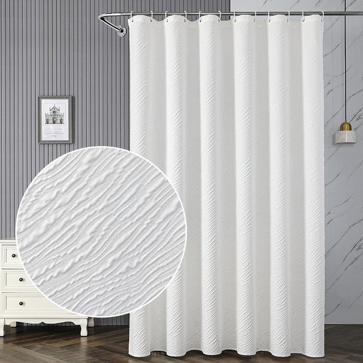 Textured Leaf Pattern Shower Curtain Kalsten
