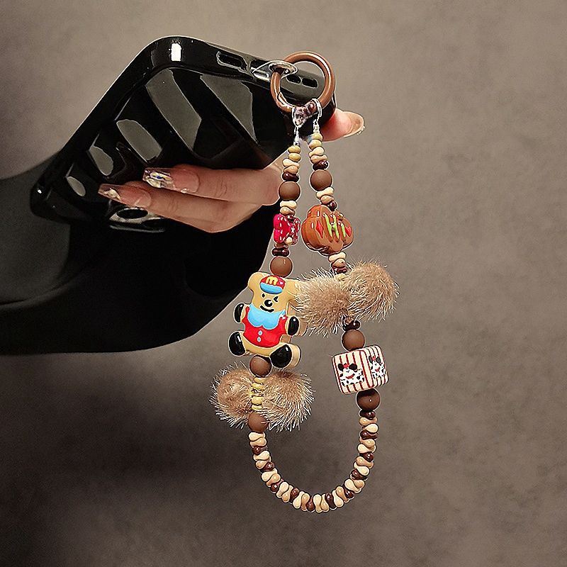 Whimsical Beaded Phone Charm Holder Kalsten