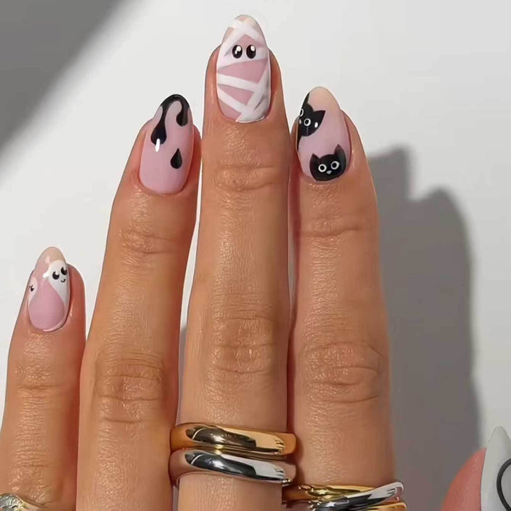 Halloween-Themed Decorative Press-On Nails Kalsten