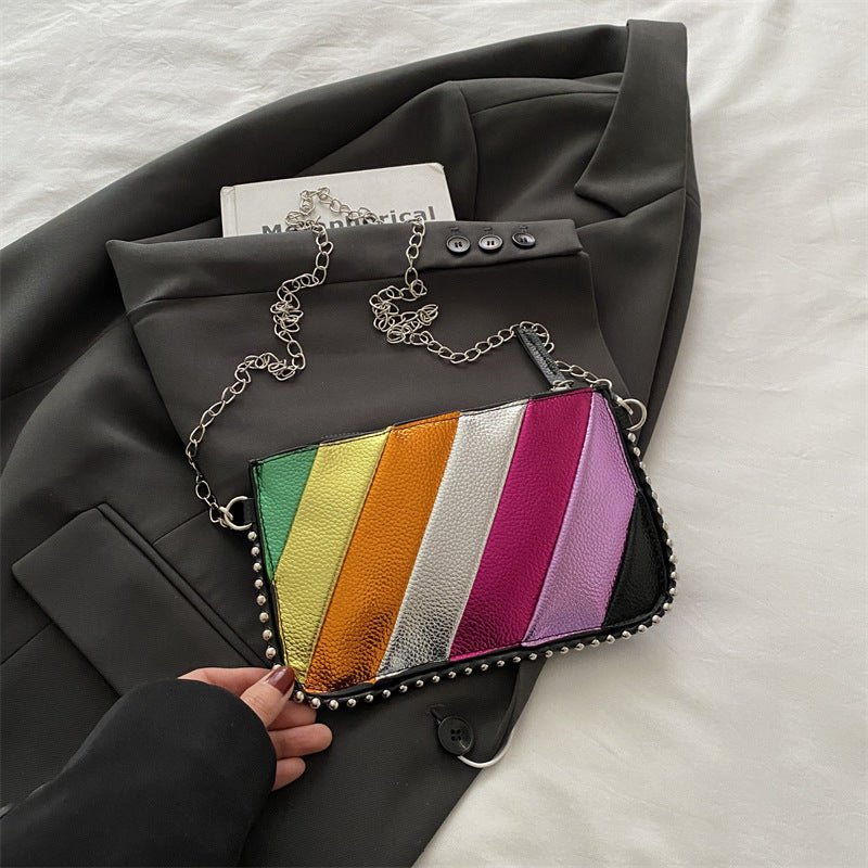 Colorful Metallic Chic Crossbody Bag Kalsten