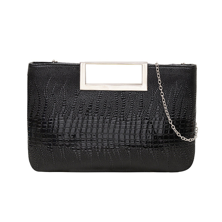 Elegant Croc-Embossed Evening Clutch