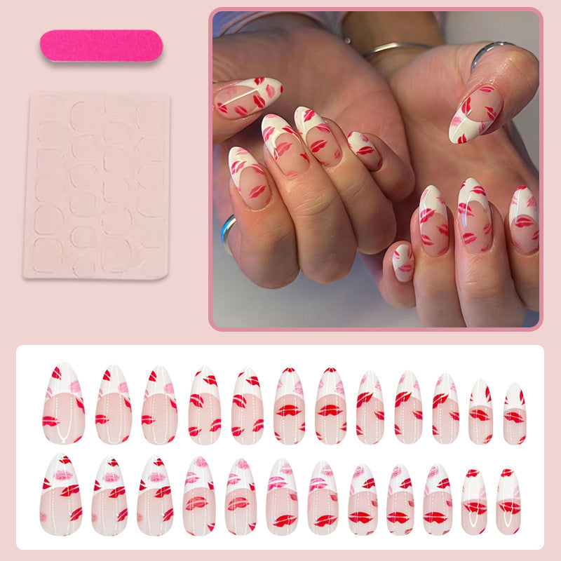 Nail art set with seductive lip design Kalsten