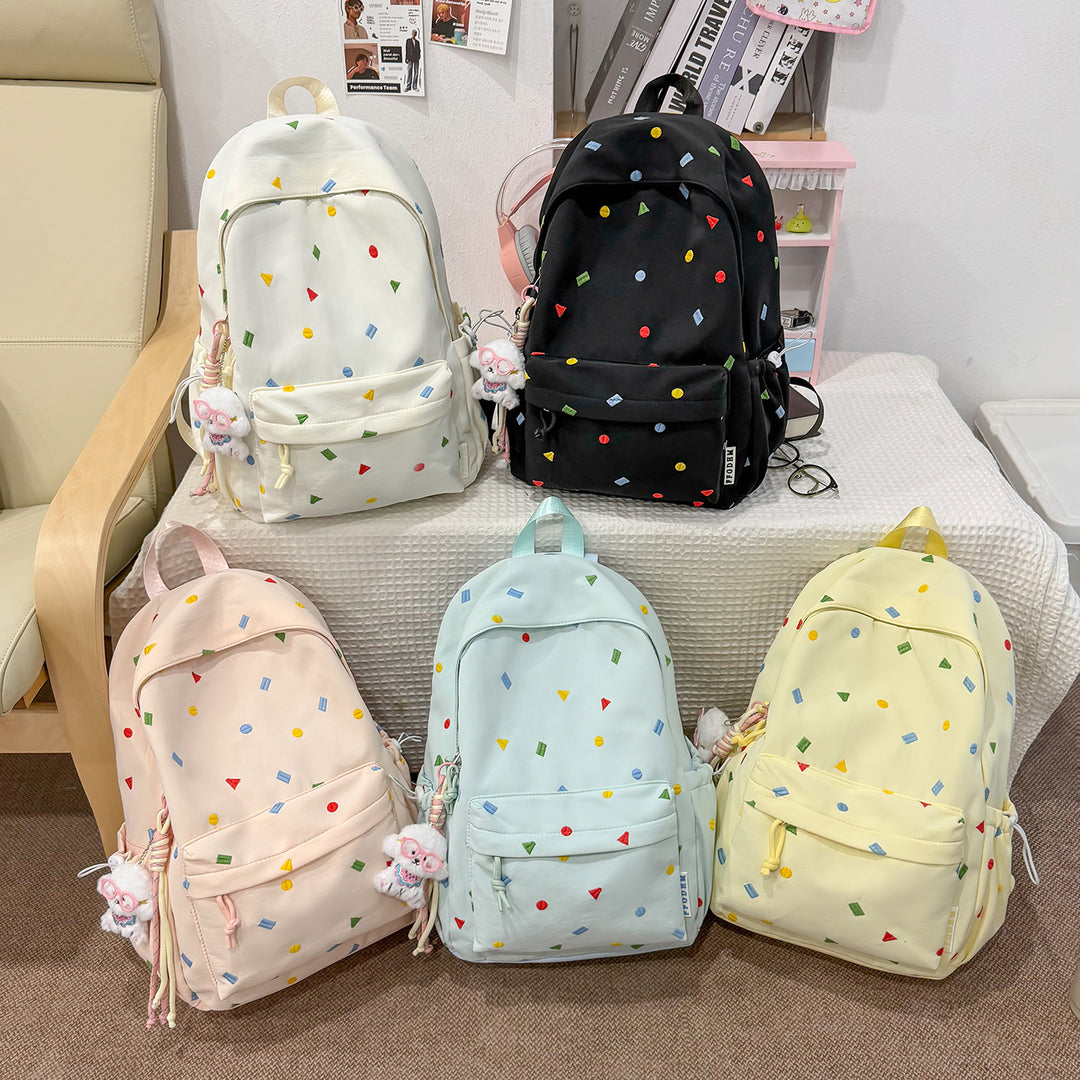 Stylish Multi-Color Polka Dot Backpack Kalsten