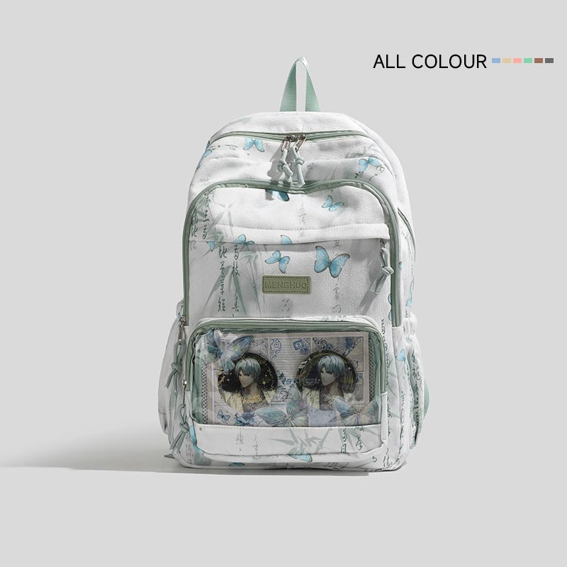 Stylish Butterfly Print Backpack Kalsten