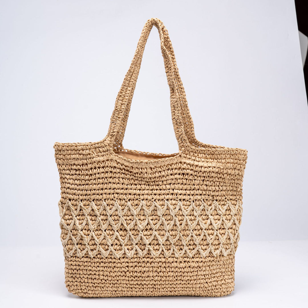Handwoven shopping bag with decorative pattern Kalsten