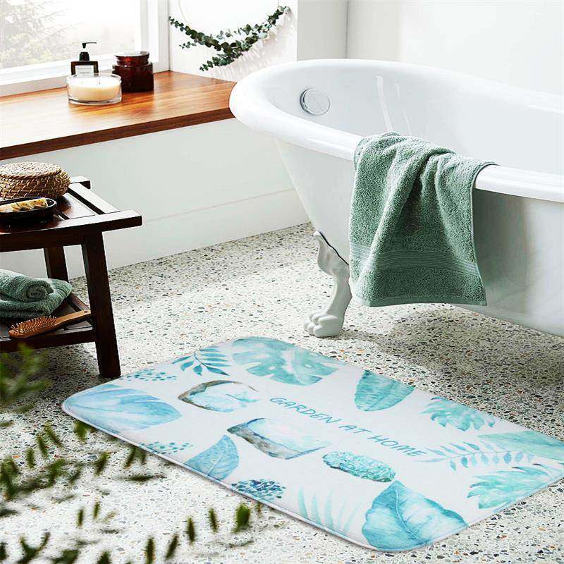 Watercolor Inspired Bath Mat Kalsten