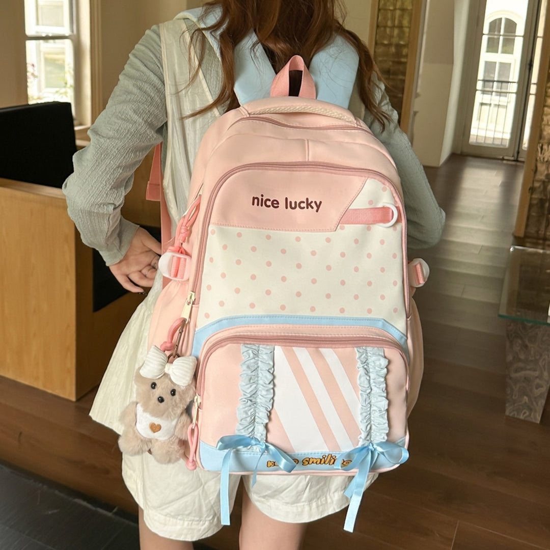 Stylish Multi-Functional Backpack with Cute Charms Kalsten