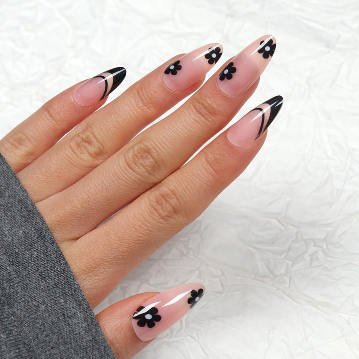 Elegant Floral Design Stiletto Press-On Nails Kalsten