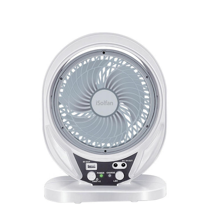 Women Portable Solar Fan with Integrated LED Lighting and USB Connection Kalsten