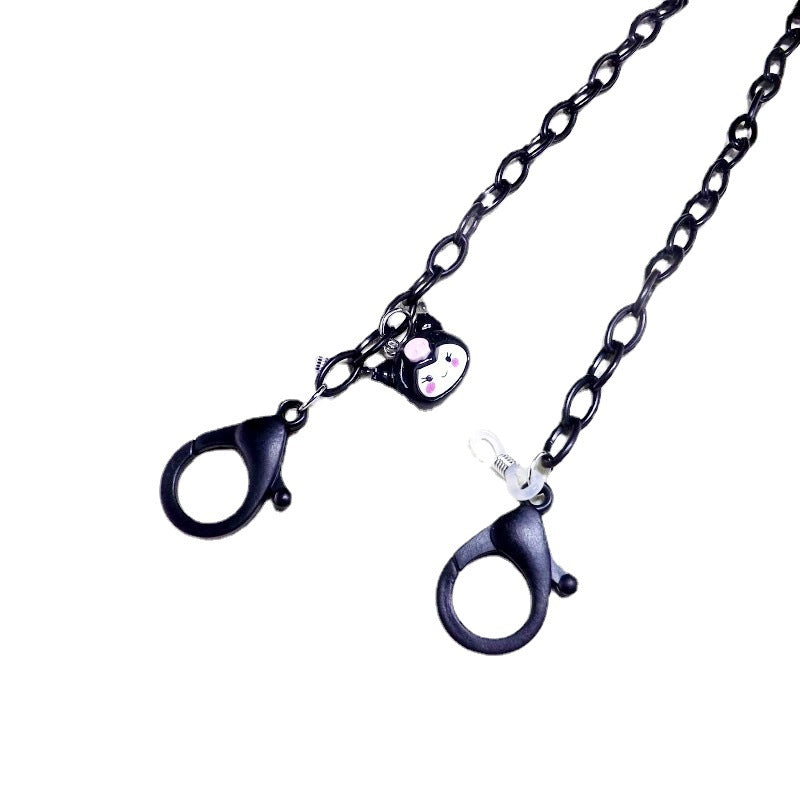 Playful glasses holder chain made of transparent material Kalsten