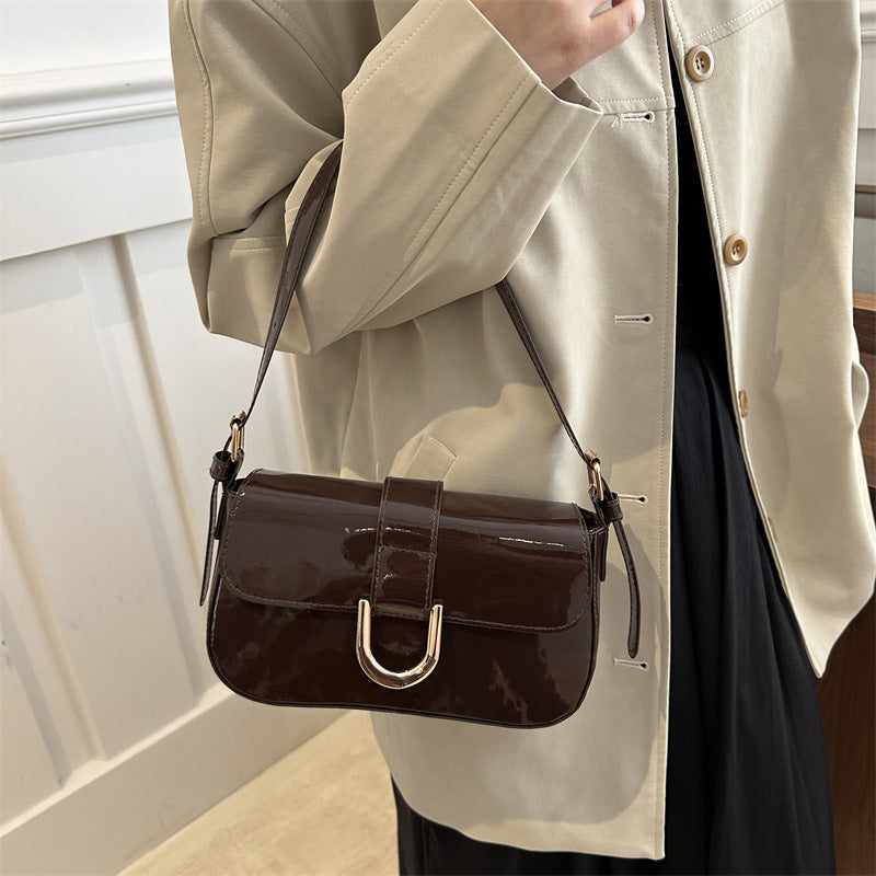 Elegant Patent Leather Crossbody Handbag