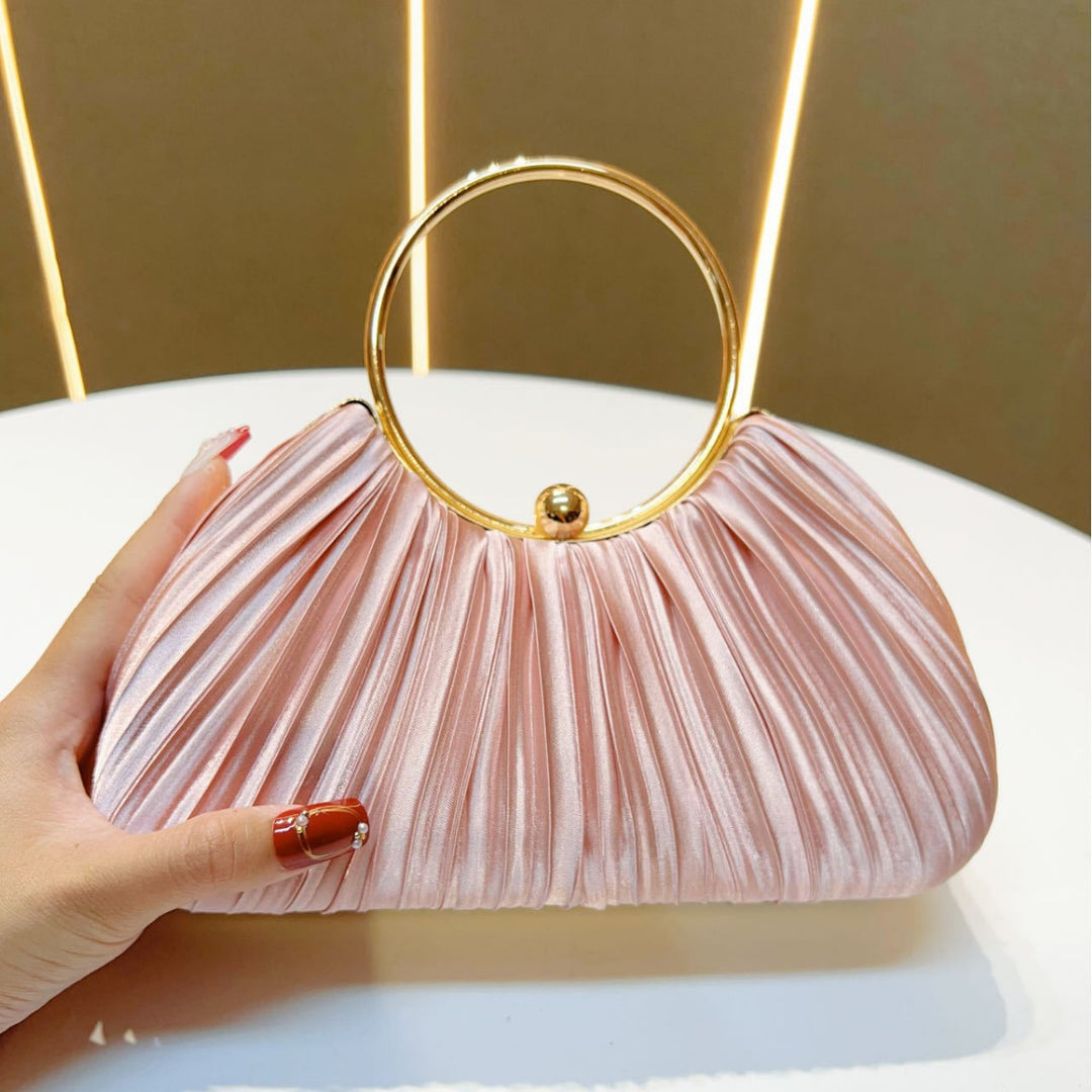 Luxurious Pleated Evening Clutch