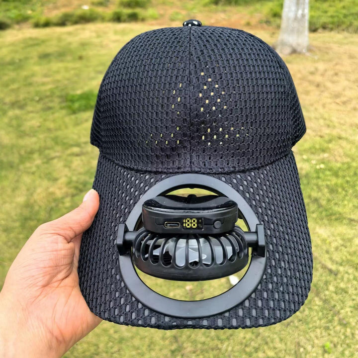 Breathable sports cap with removable USB fan Kalsten