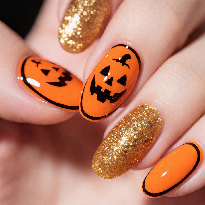 Halloween Themed Spooky Nail Art Kalsten