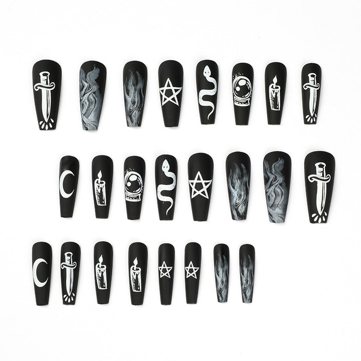 Artful nail art with mystical motifs Kalsten