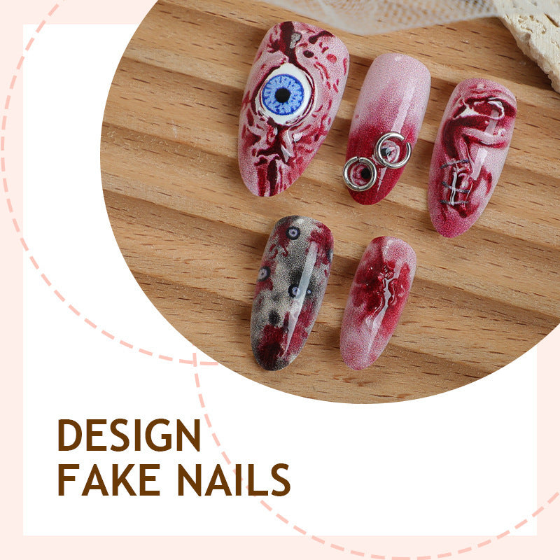 Creative nail art set with artistic accents and sparkling details Kalsten