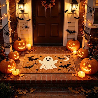 Halloween Themed Welcome Mat for Home Entrance