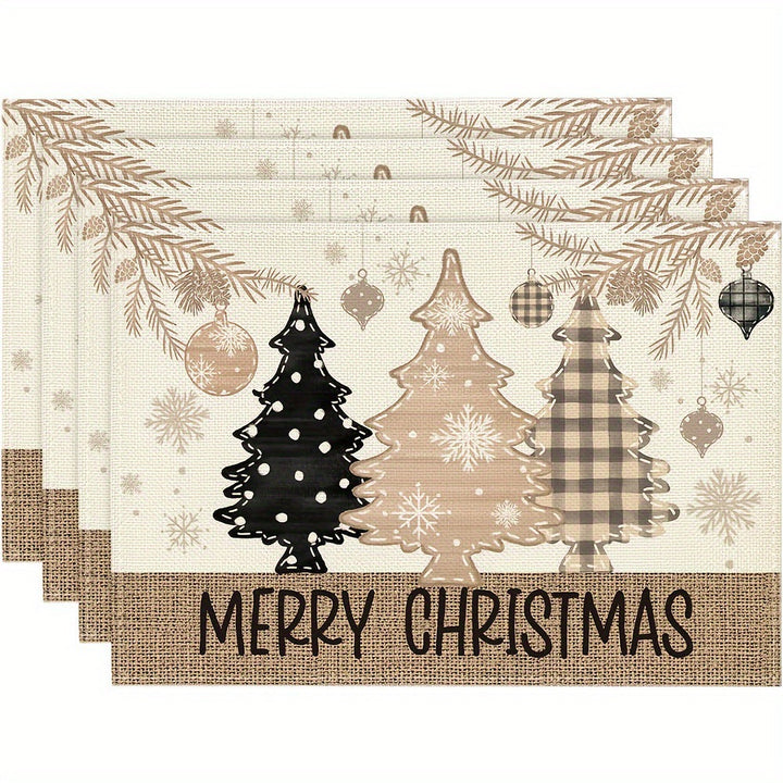 Festive Christmas-Themed Kitchen Mat