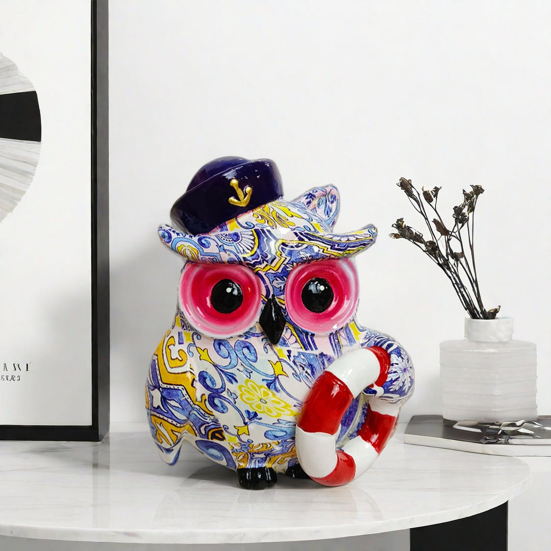 Artful owl figure in maritime design Kalsten