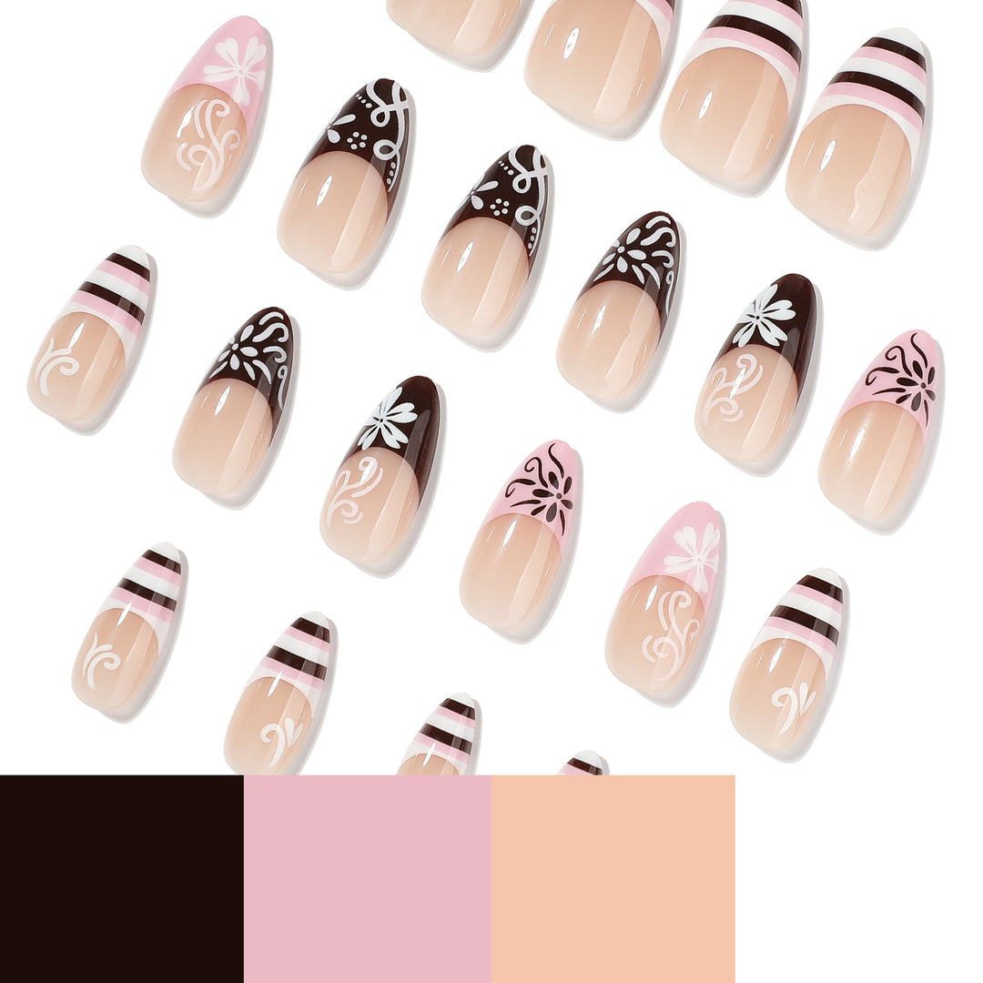 Artful stiletto nails with attractive patterns Kalsten