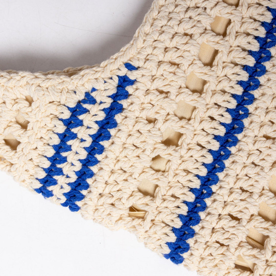 Macrame Beach Bag with Modern Structural Details Kalsten