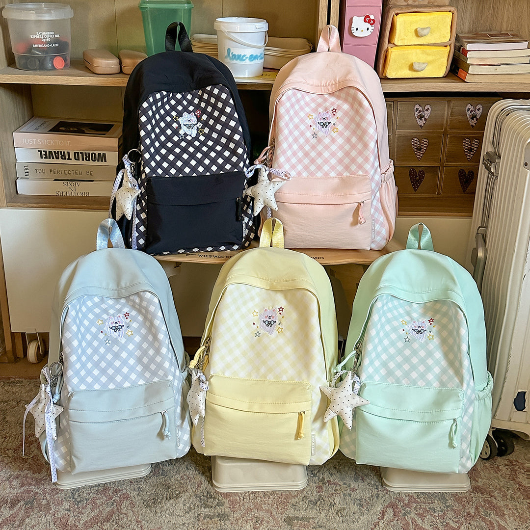 Cute Decorative Checked Pattern Backpack Kalsten
