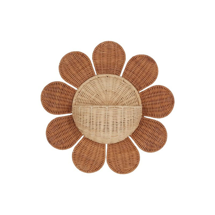 Handwoven wall basket with wave pattern Kalsten