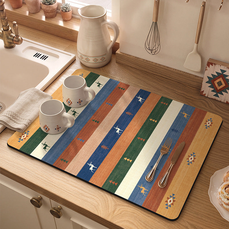 Modern Geometric Pattern Kitchen Runner Mat