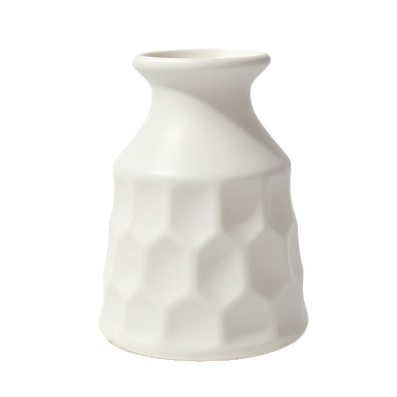Honeycomb Textured Decorative Vase Kalsten