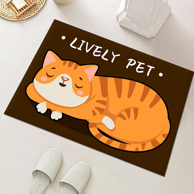 Cute Cat-Themed Indoor Area Mat