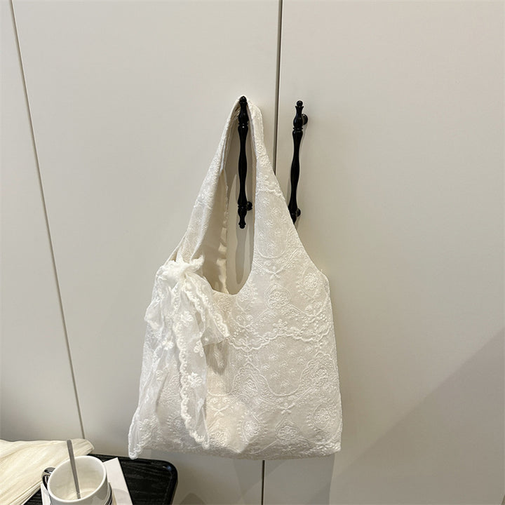 Elegant Lace-Trimmed Shoulder Bag Kalsten