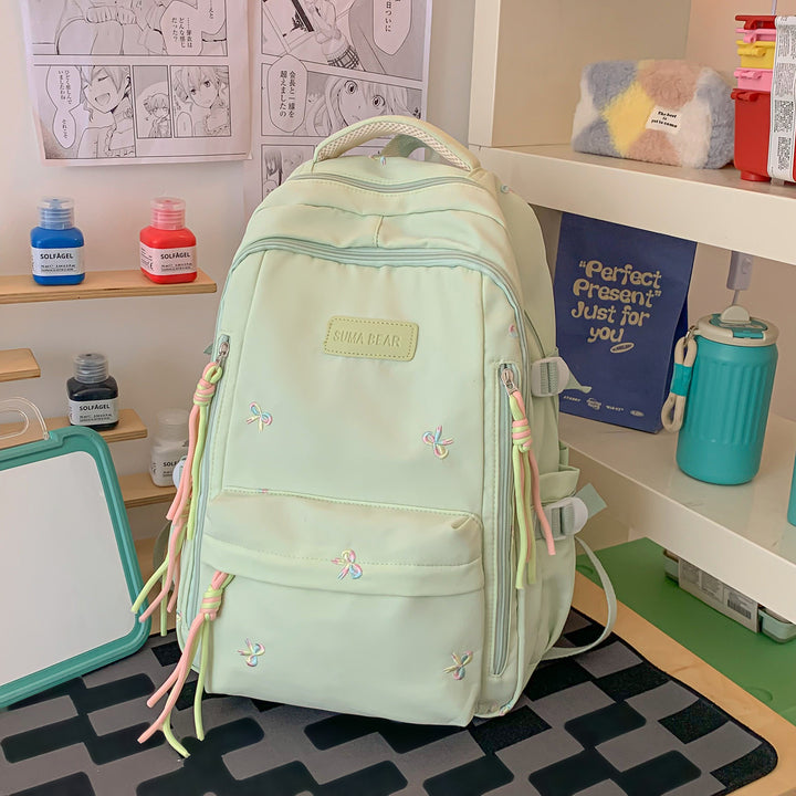 Stylish Embroidered School Backpack Kalsten