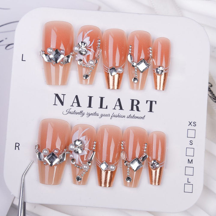 Floral and Butterfly Design Press-On Nails Kalsten