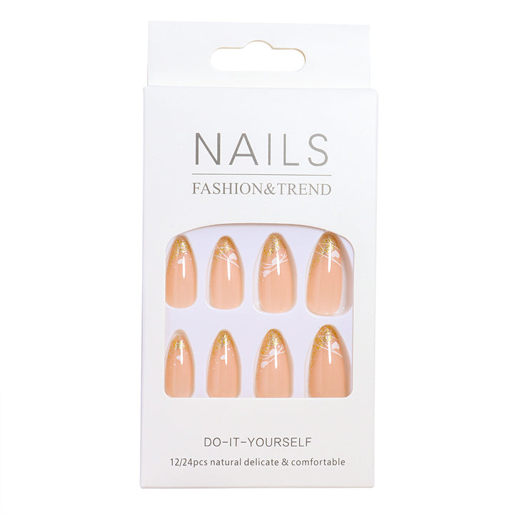 Glamorous Heart-Accent Press-On Nails Kalsten