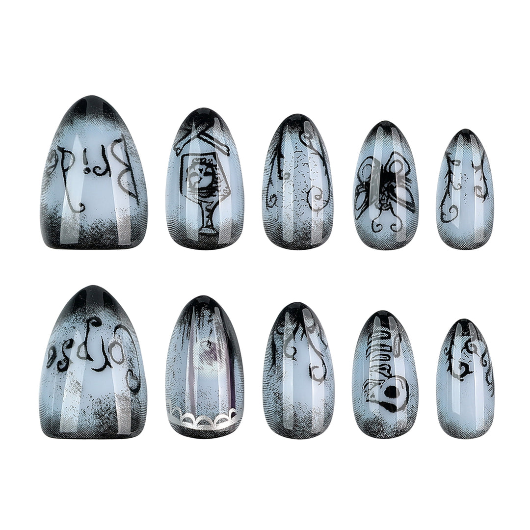 Creative Halloween Nail Art in Gothic Style Kalsten
