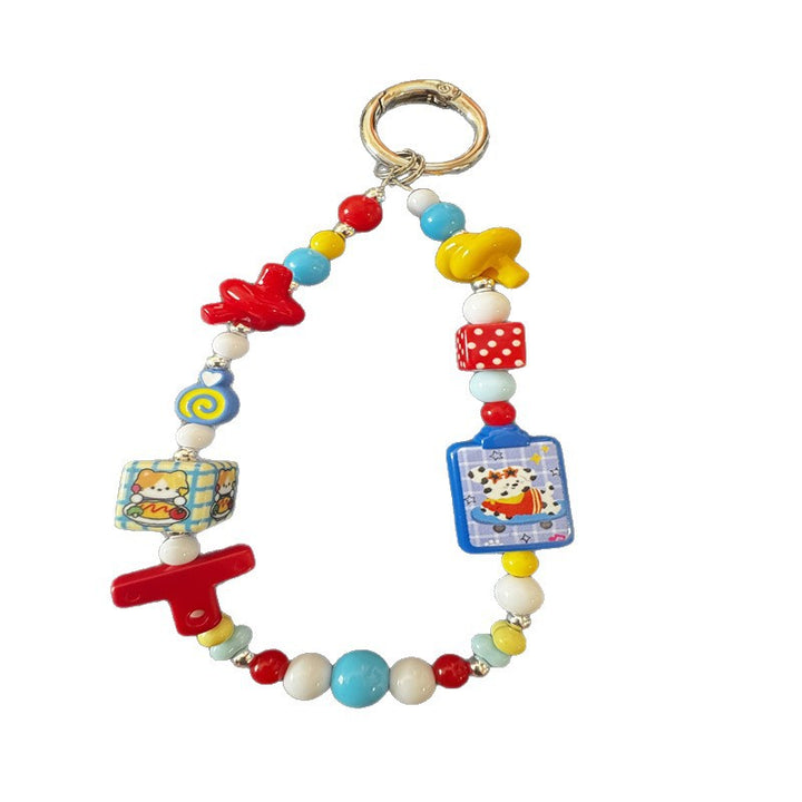 Colorful Themed Beaded Keychain Kalsten
