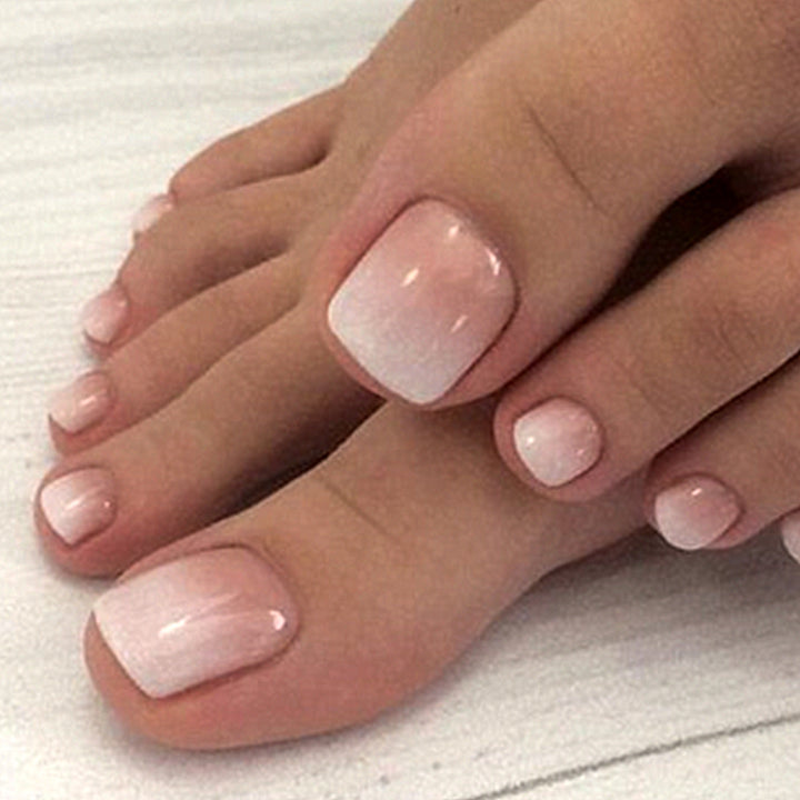 Ombre Glittered Pedicure
