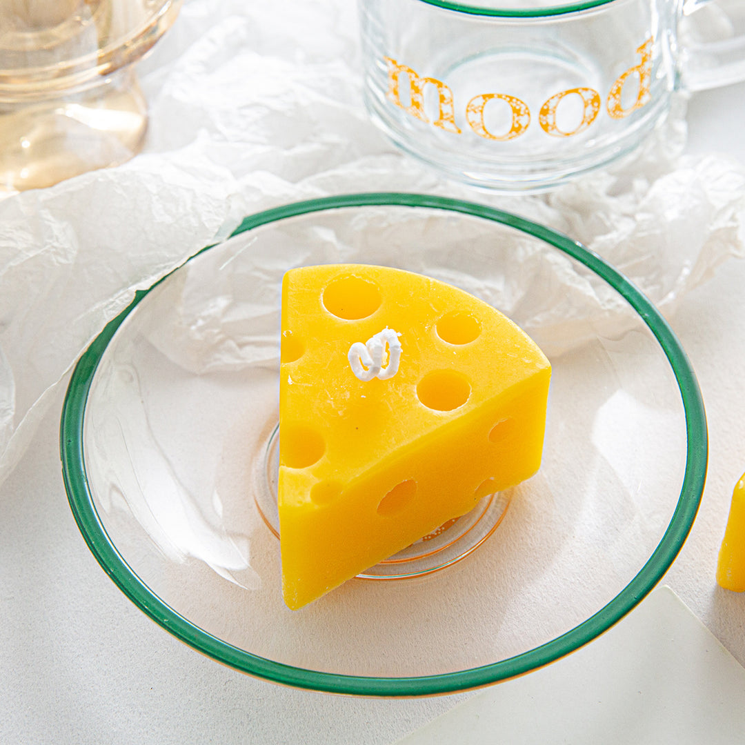Emmental-Style Wedge Soy Wax Candle Tabletop Accent