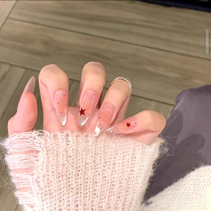 Elegant Stiletto Gel Nail Art Enhancements