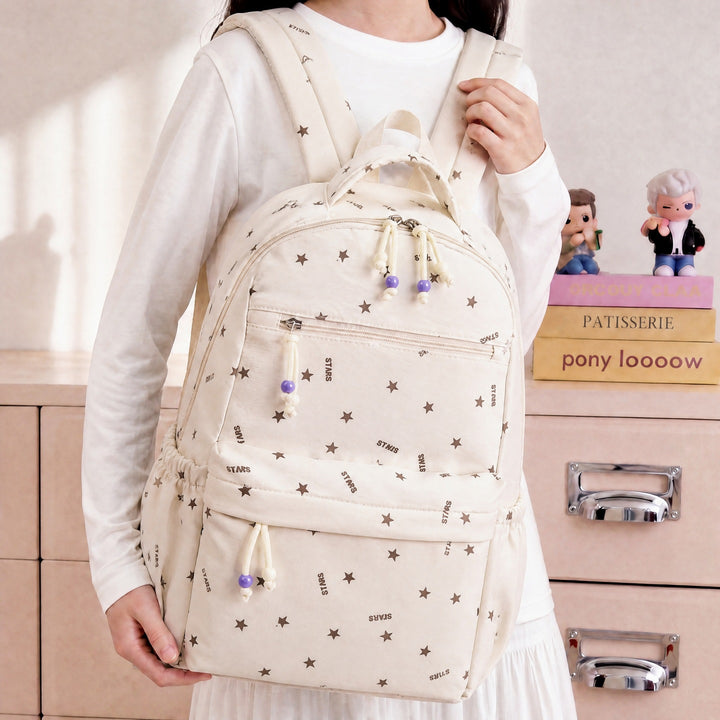 Stylish Star-Patterned Everyday Backpack Kalsten
