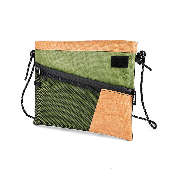 compact water-resistant travel crossbody pouch with mesh organizer and adjustable cord strap Kalsten