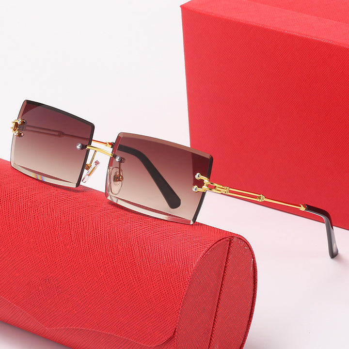 Ladies stylish square sunglasses with luxurious metal accents Kalsten