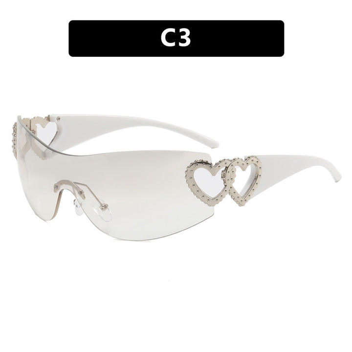 Ladies Fashion Sunglasses with Heart Applications Kalsten
