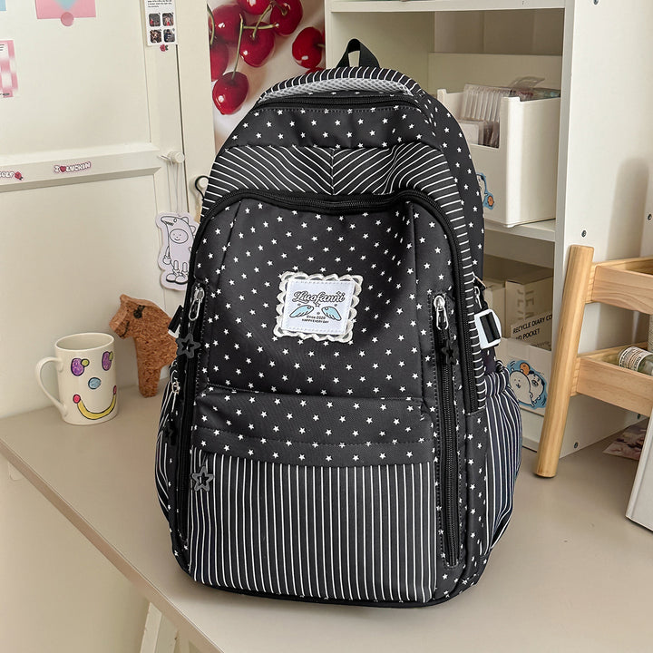 Whimsical Star-Embellished School Backpack Kalsten