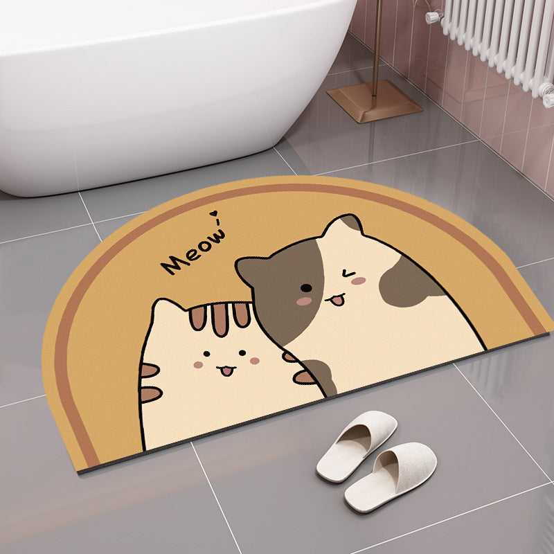 Cute Bear-Themed Bath Mat