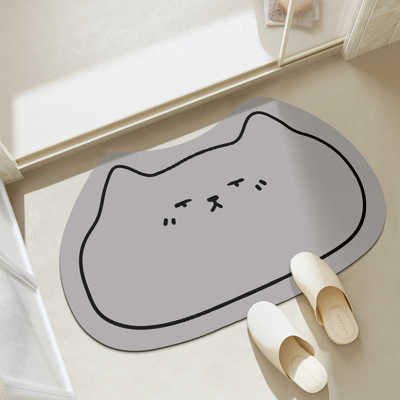Cat-Shaped Bath Mat