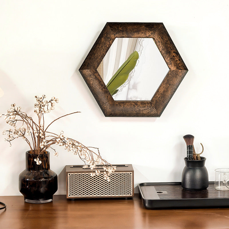 Hexagonal Decorative Wall Mirror