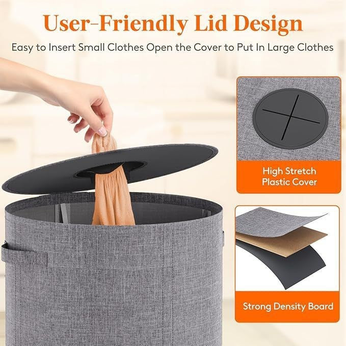 Large laundry basket with removable inner bag Kalsten